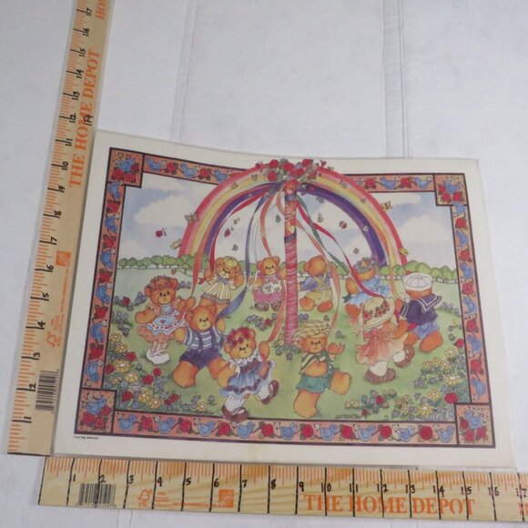 Vintage LUCY RIGGS 1986 Placemat SEE SAW #80269 (professional thick lamination) - Picture 1 of 8